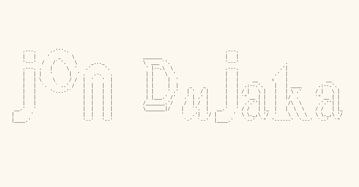 Jon Dujaka - Web Developer, Amsterdam